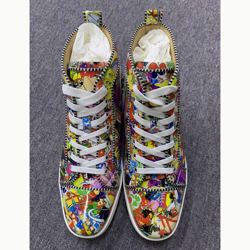 ch**an louboutin lou orlato S*per loubi-print high-top trainers