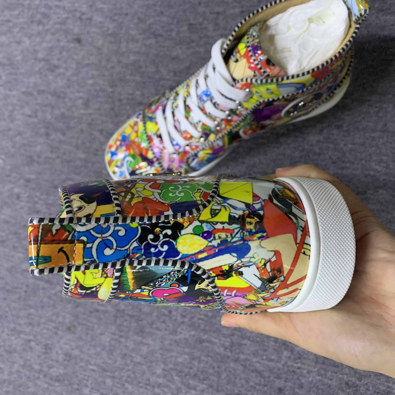 ch**an louboutin lou orlato S*per loubi-print high-top trainers
