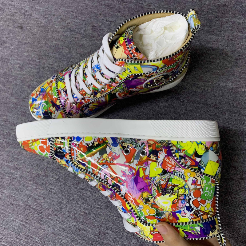 ch**an louboutin lou orlato S*per loubi-print high-top trainers