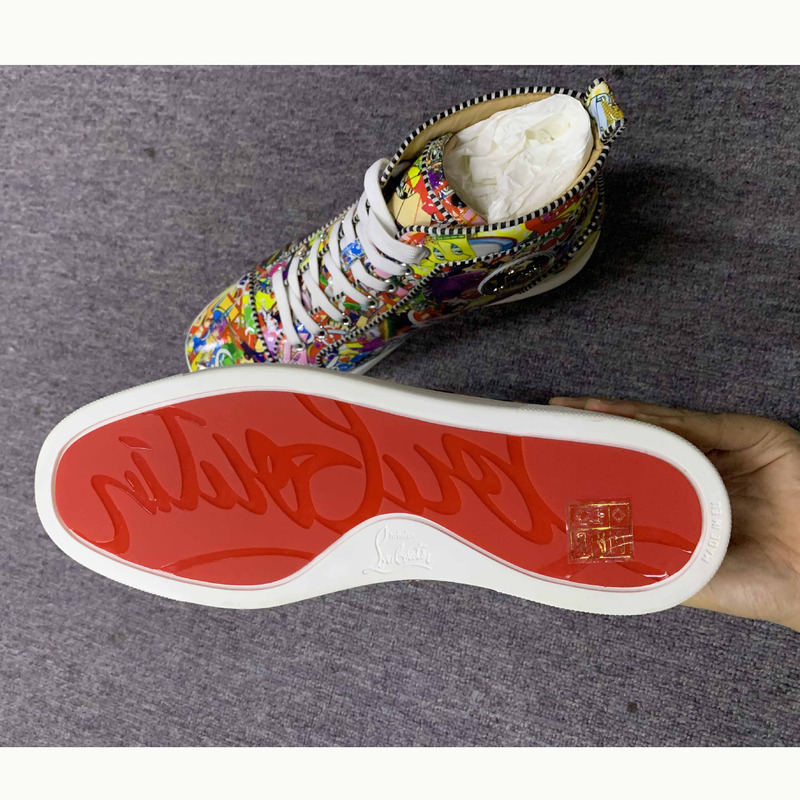 ch**an louboutin lou orlato S*per loubi-print high-top trainers
