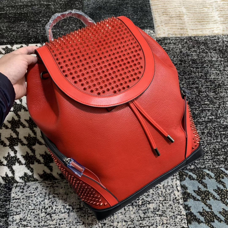 Ch**an louboutin red backpack