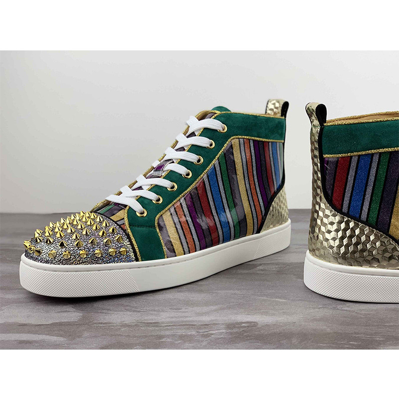 Ch**an louboutin lou spikes woman orlato flat