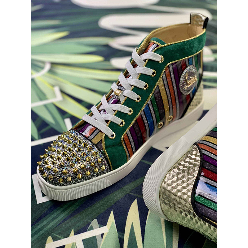 Ch**an louboutin lou spikes woman orlato flat