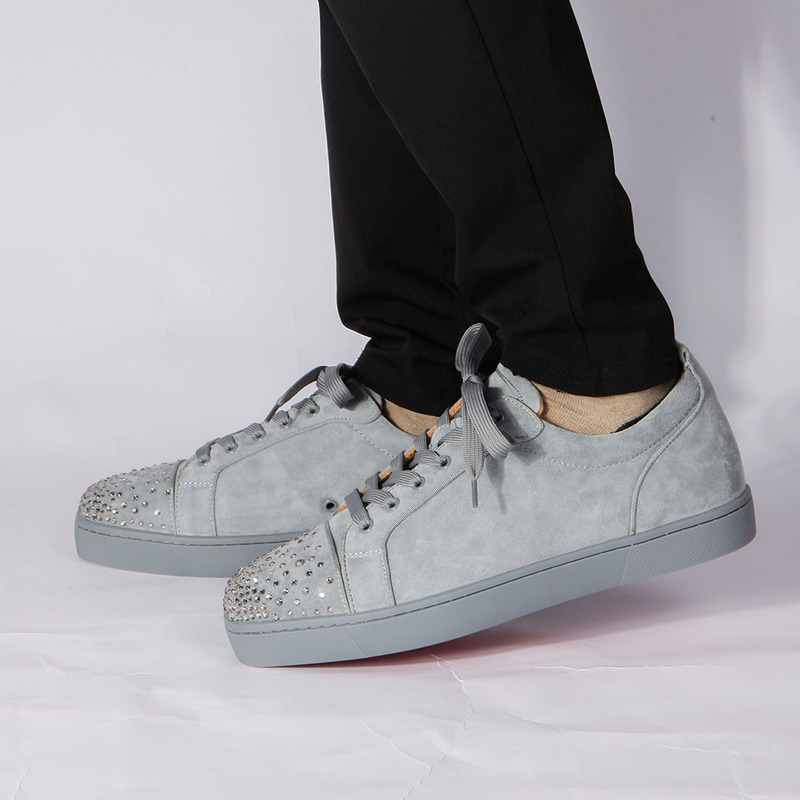 ch**an louboutin S*per perfect l**is junior degra flat strass sneaker in squale