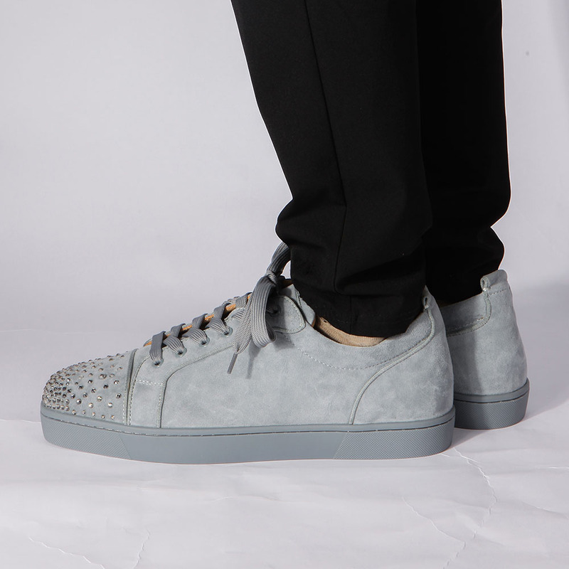 ch**an louboutin S*per perfect l**is junior degra flat strass sneaker in squale