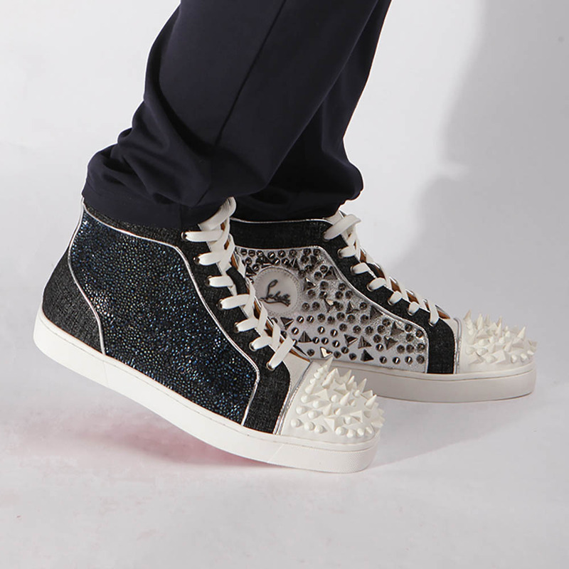 [made  to order] ch**an louboutin S*per perfect no limit sneaker in version multi&fishnet