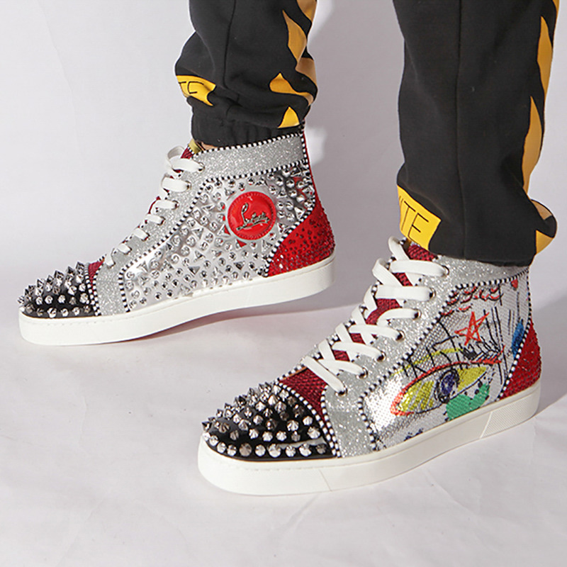 ch**an louboutin S*per perfect l**is flat patent leather sneakers