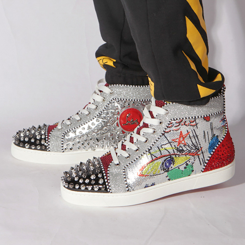 ch**an louboutin S*per perfect l**is flat patent leather sneakers