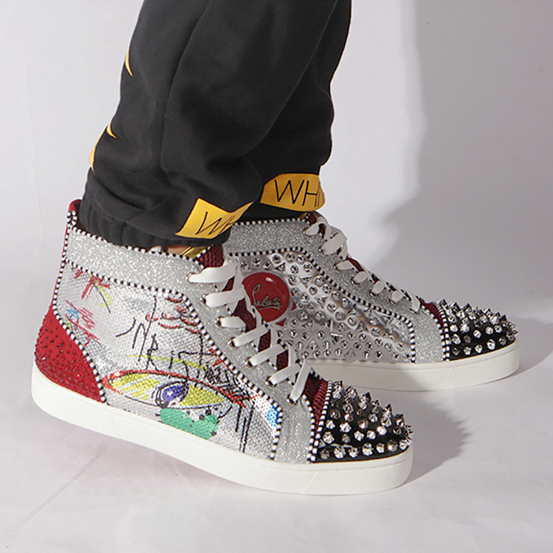 ch**an louboutin S*per perfect l**is flat patent leather sneakers