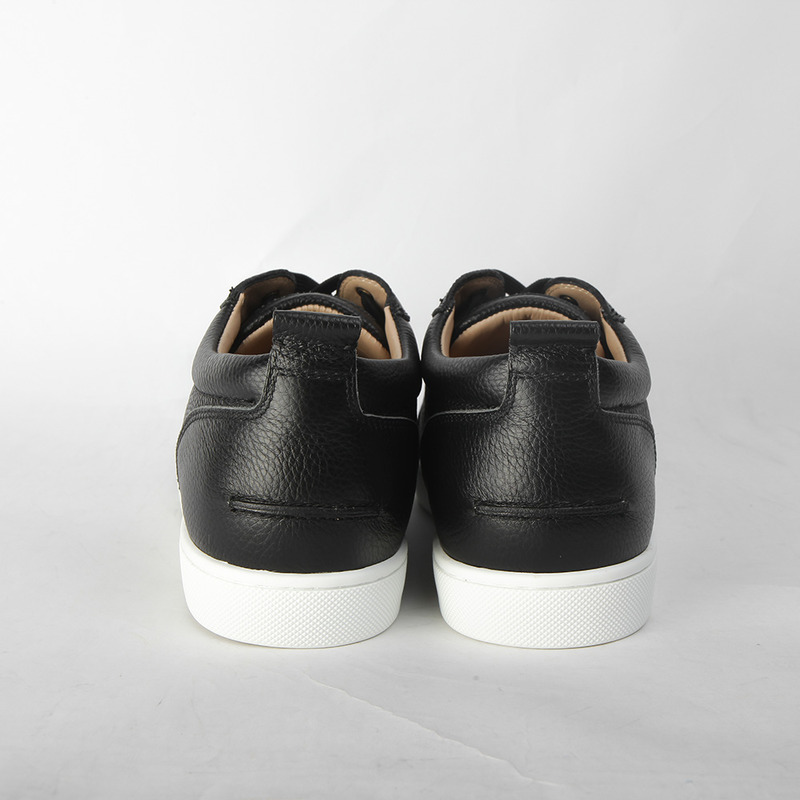 made-to-order!!! Ch**an louboutin limited version rantulow flat black leather sneakers