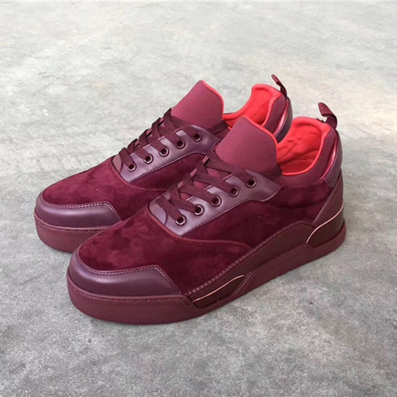 [made  to order] ch**an louboutin S*per perfect merlot aurelien flat sneakers