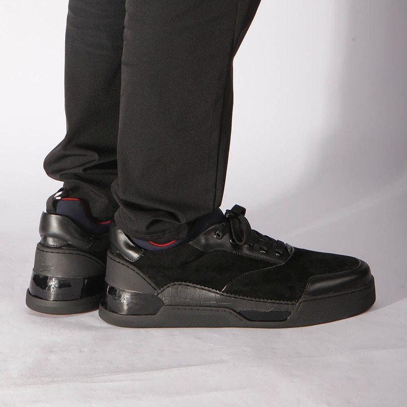 [made  to order] ch**an louboutin S*per perfect black aurelien flat sneakers