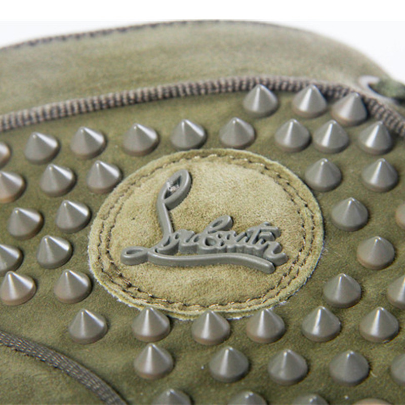 [made  to order] ch**an louboutin S*per perfect l**is orlato flat high top spike sneaker