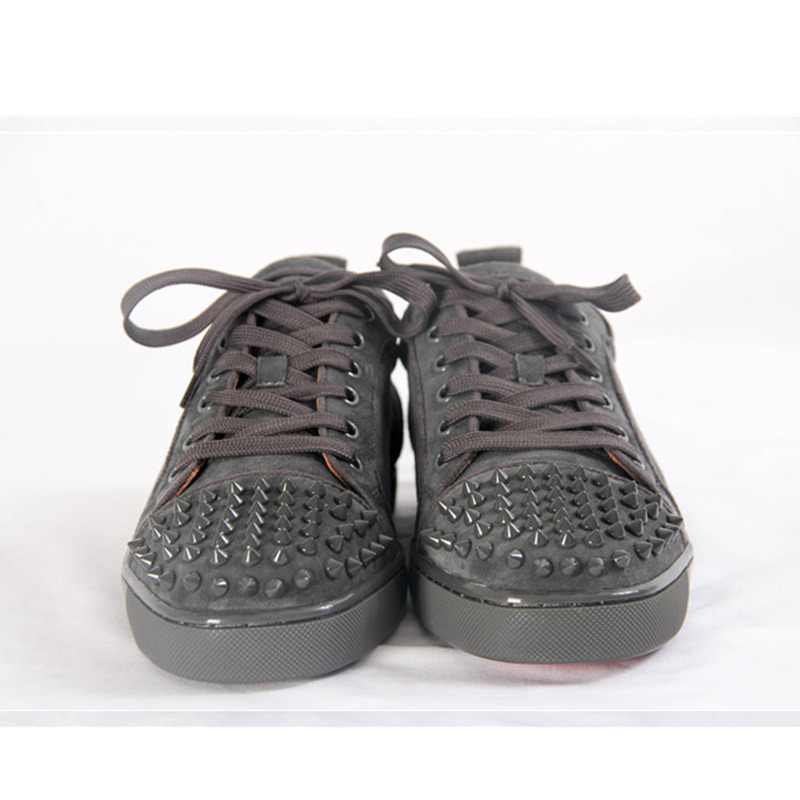 [made  to order] ch**an louboutin S*per perfect fusian l**is junior spike camo suede sneakers made to order