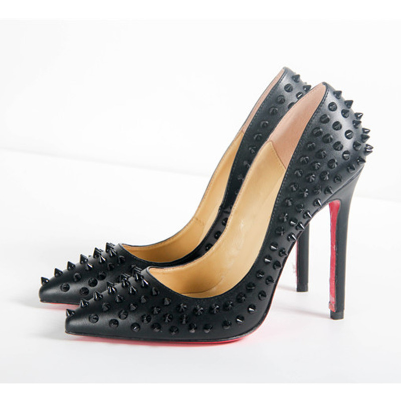 made to order!!! ch**an louboutin S*per perfect ch**an louboutin follies spikes black heel made to order