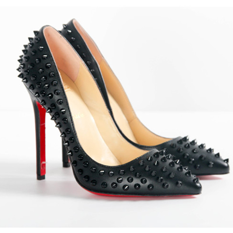 made to order!!! ch**an louboutin S*per perfect ch**an louboutin follies spikes black heel made to order