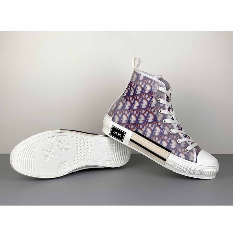 D*or b23 high-top sneakers in purple and red D*or oblique