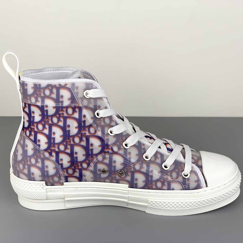 D*or b23 high-top sneakers in purple and red D*or oblique