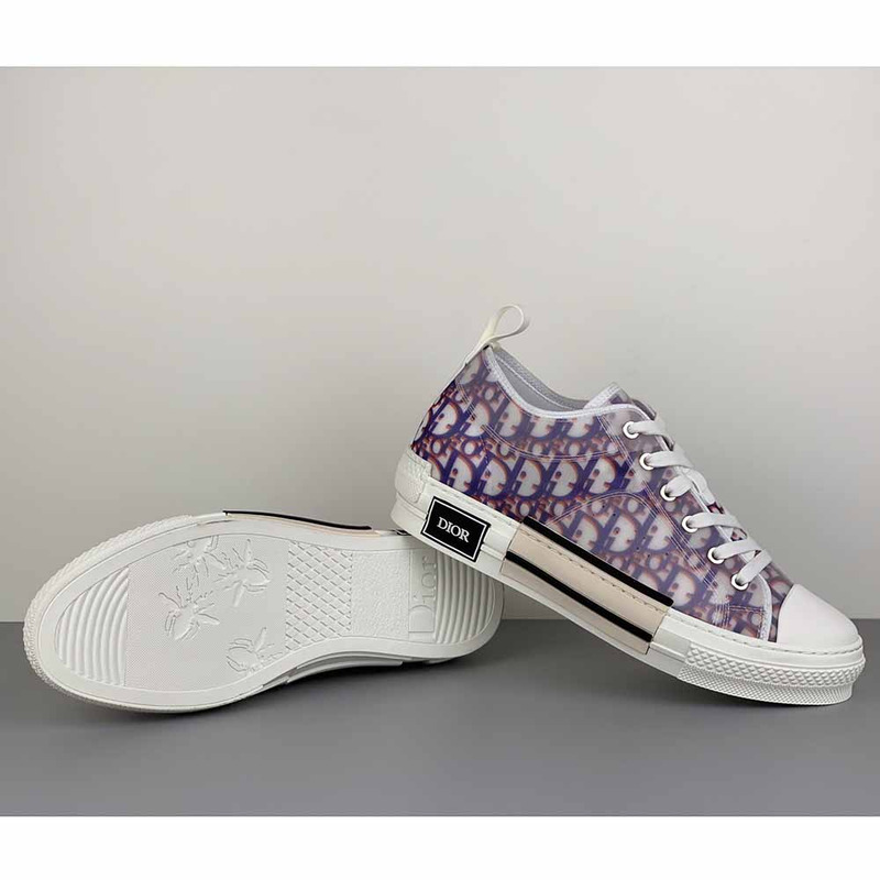 D*or b23 low-top sneakers in purple and red D*or oblique
