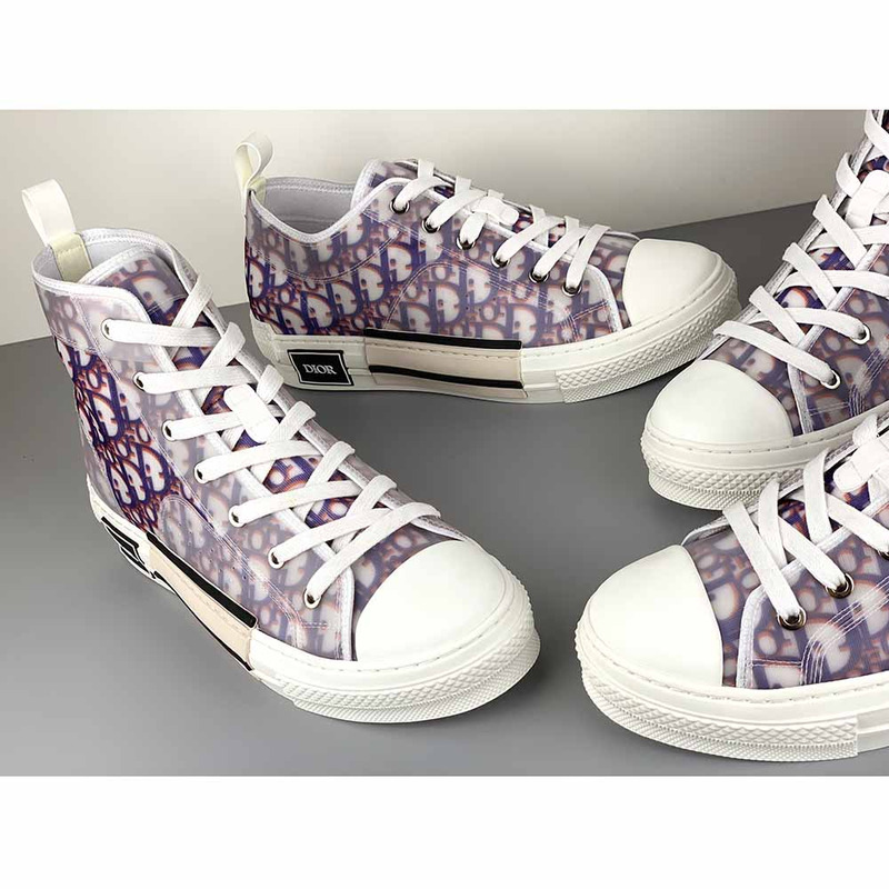 D*or b23 low-top sneakers in purple and red D*or oblique