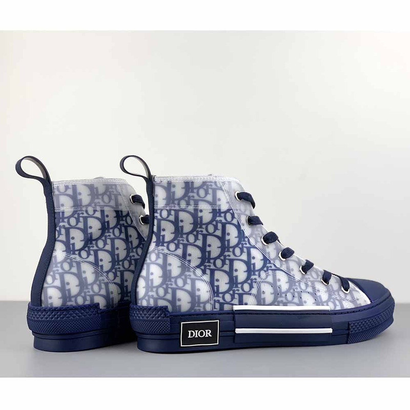 D*or b23 high top sneakers in blue D*or oblique