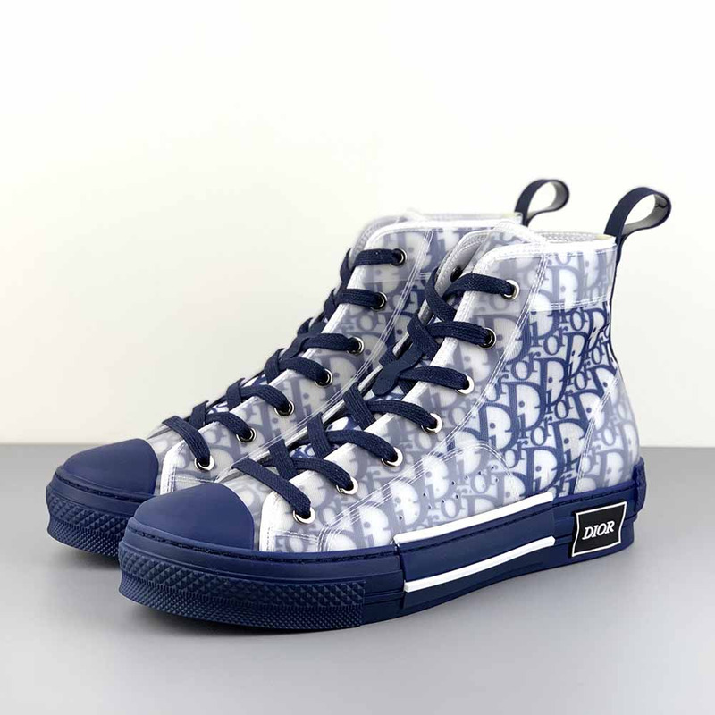 D*or b23 high top sneakers in blue D*or oblique