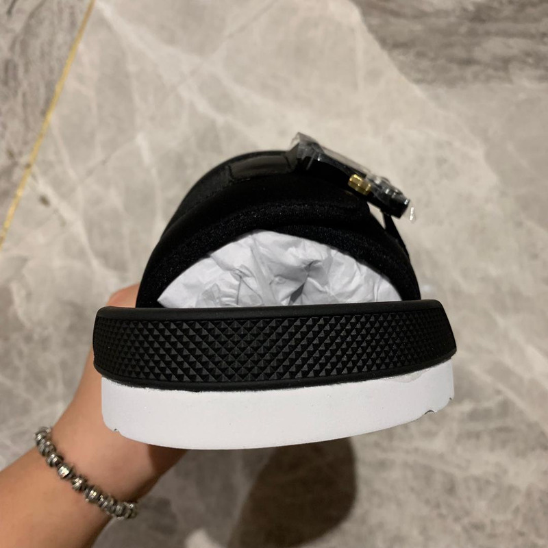 D*or black neoprene slippers