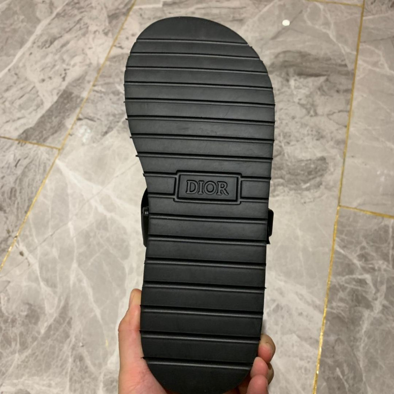 D*or black oblique neoprene sandals