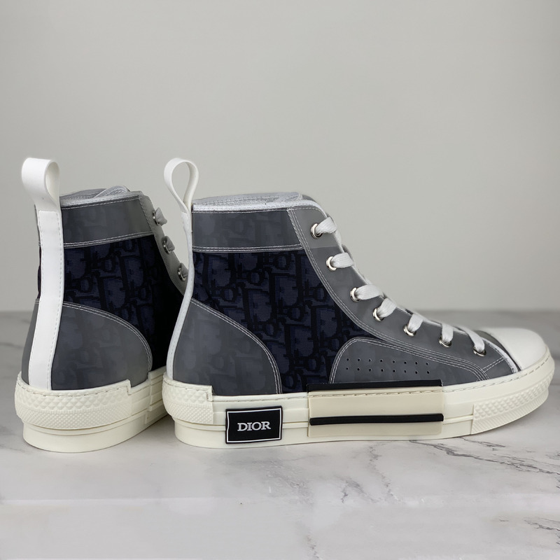 D*or "b23" high top navy blue safari D*or oblique sneaker