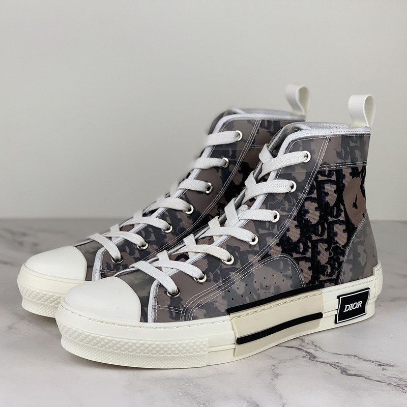 D*or "b23" high top black safari D*or oblique sneaker