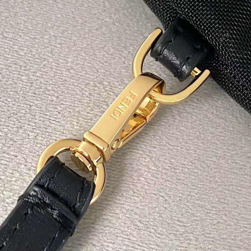 F**di mesh large flat pouch black