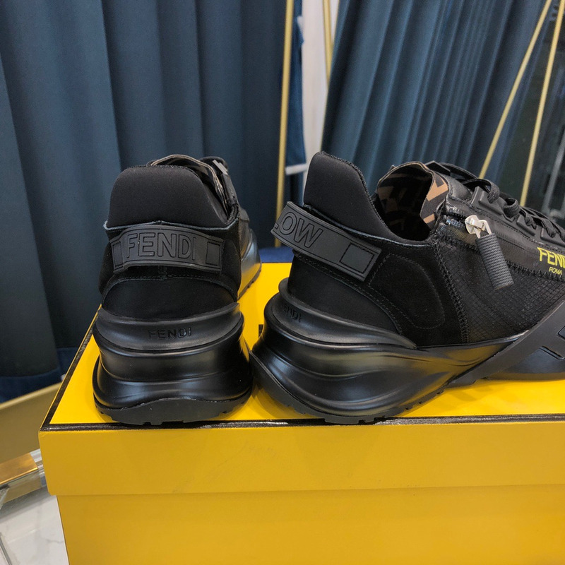 F**di black nylon low tops sneaker