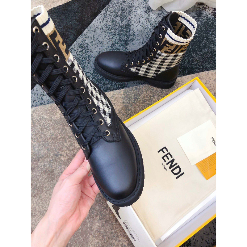 F**di leather biker boots