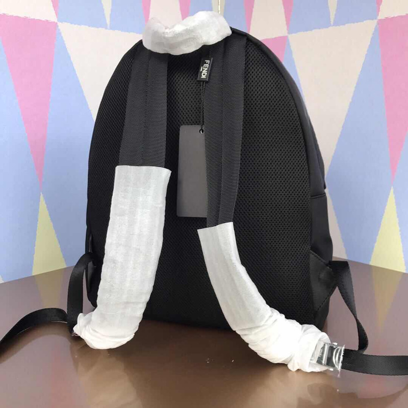 F**di black nylon backpack