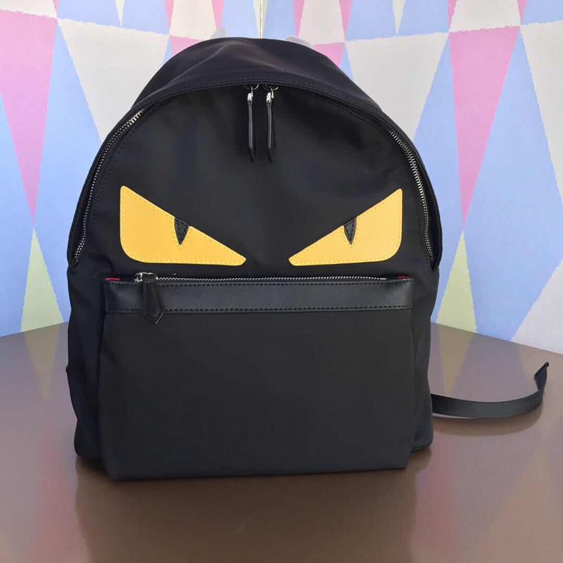 F**di black nylon backpack