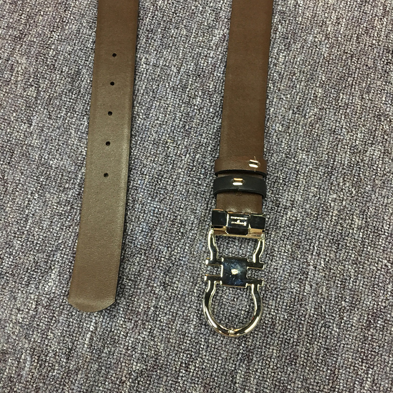 Ferragamo belt black silver
