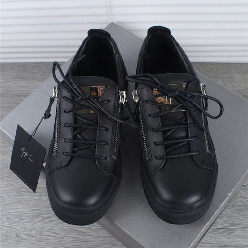 Giuseppe Zanotti Low Top Leather Black Sneakers