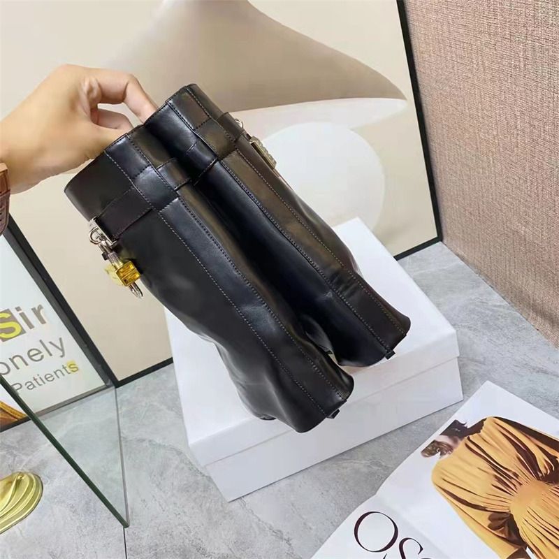 Givenchy SHARK LOCK PANT BOOTS IN LEATHER