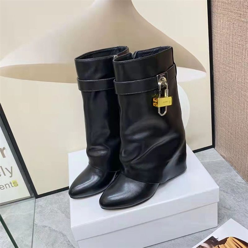 Givenchy SHARK LOCK PANT BOOTS IN LEATHER