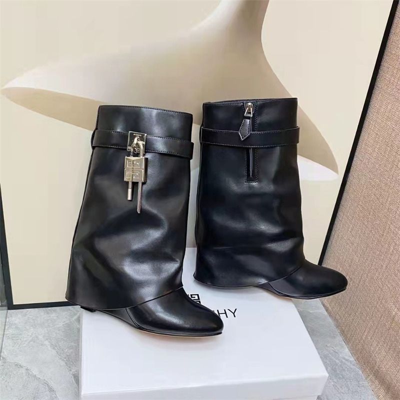 Givenchy SHARK LOCK PANT BOOTS IN LEATHER