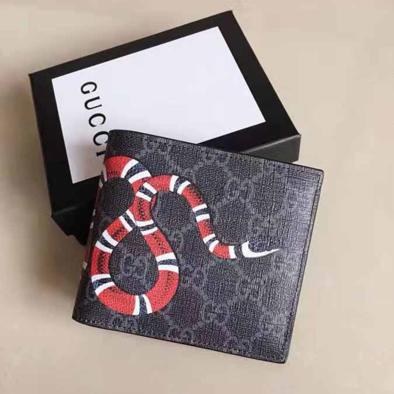 kingsnake print g*u*i S*p*e wallet