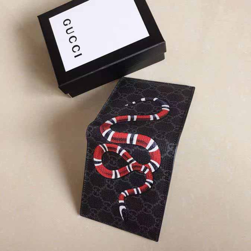 kingsnake print g*u*i S*p*e wallet