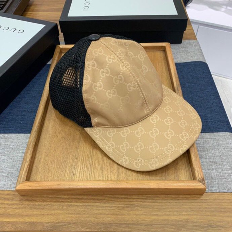 G*u*i canvas and mesh baseball cap