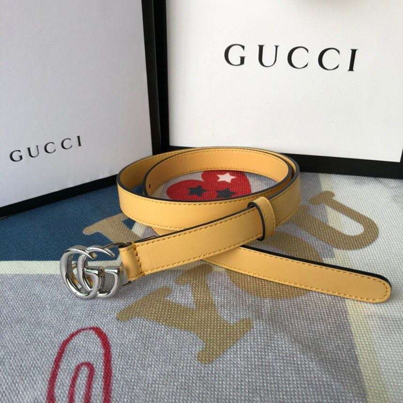G*u*i yellow leather belt