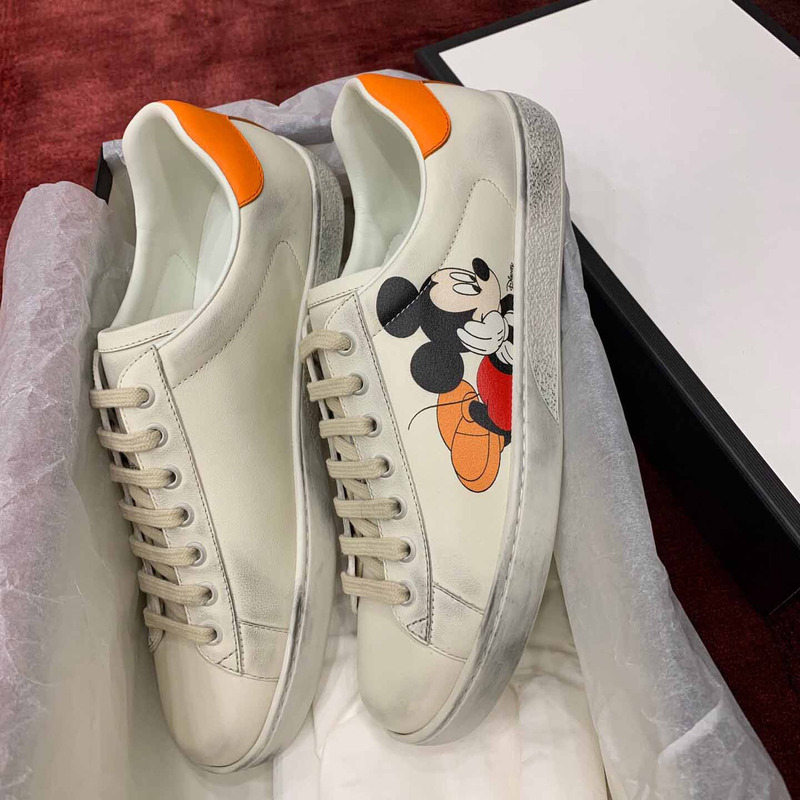 G*u*i ace sneaker with mickey print