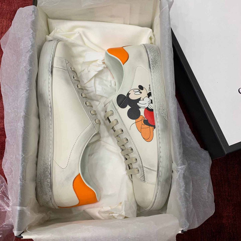 G*u*i ace sneaker with mickey print