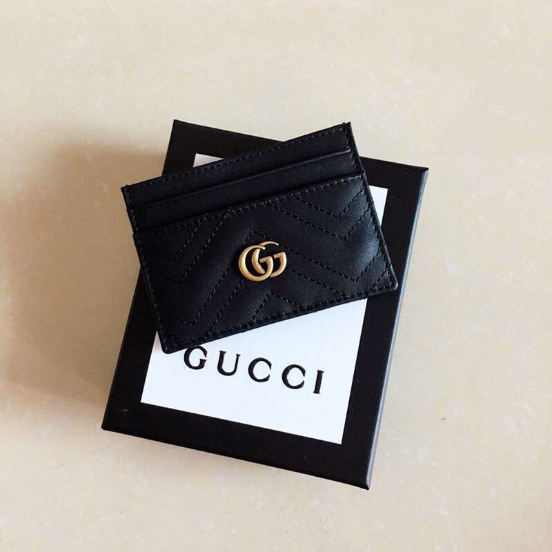 G*u*i marmont black leather card case