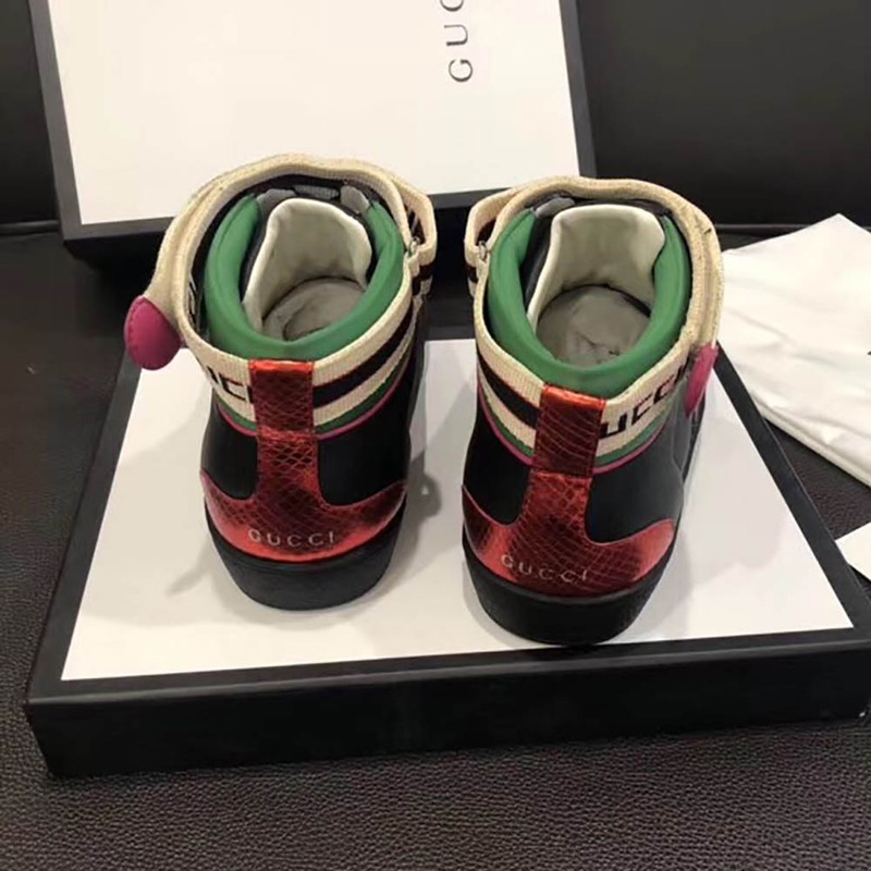 G*u*i stripe ace high-top sneaker(black)