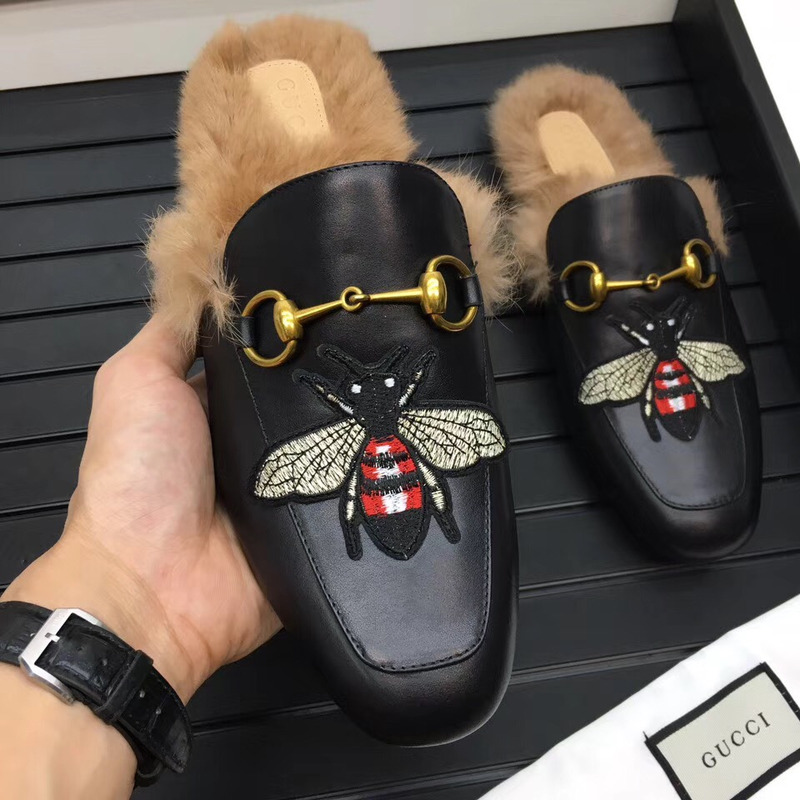 G*u*i princetown slipper with bee