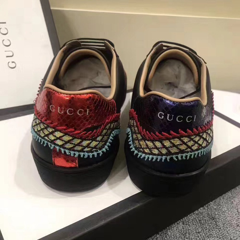 G*u*i new ace leather black sneakers